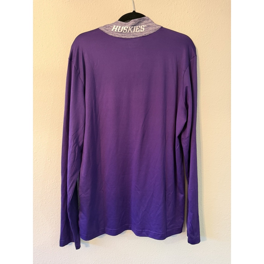 University of Washington Huskies Captivating Knit Pullover Shirt Large Zip L/S - Picture 6 of 6